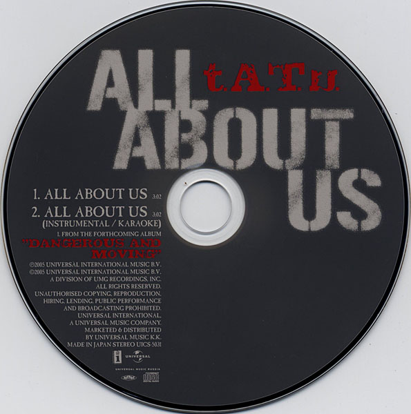 ТАТУ - All About Us - Japan Edition